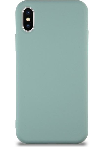 Caseworld Apple iPhone x Kapak Içi Kadife Lansman Silikon Kılıf - Turkuaz