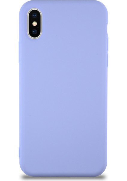 Caseworld Apple iPhone Xs Max Kapak Içi Kadife Lansman Silikon Kılıf - Lila