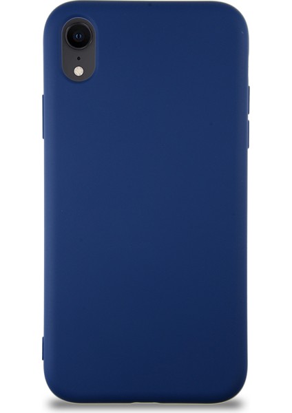 Caseworld Apple iPhone Xr Kapak Içi Kadife Lansman Silikon Kılıf - Lacivert