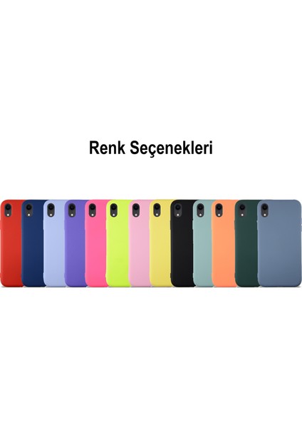 Caseworld Apple iPhone Xr Kapak Içi Kadife Lansman Silikon Kılıf - Lacivert