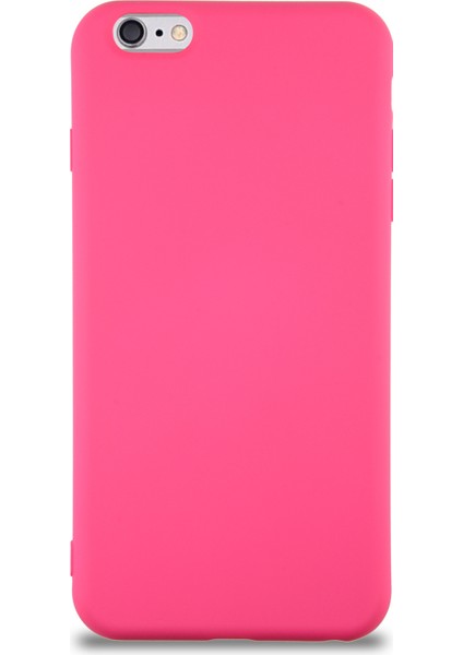 Caseworld Apple iPhone 6 Plus Kapak Içi Kadife Lansman Silikon Kılıf - Neon Pembe