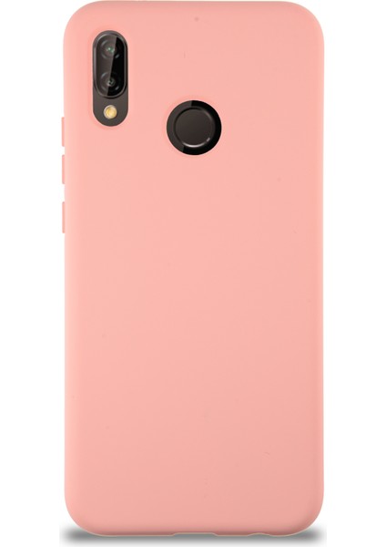 Caseworld Huawei P20 Lite Kapak Içi Kadife Lansman Silikon Kılıf - Pembe