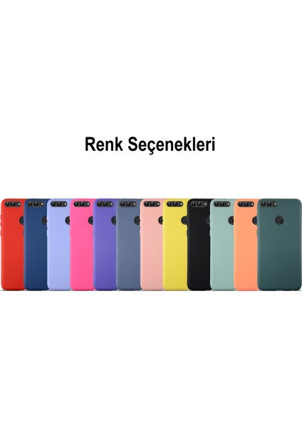 Caseworld Huawei P Smart Kapak Içi Kadife Lansman Silikon Kılıf - Petrol Mavisi