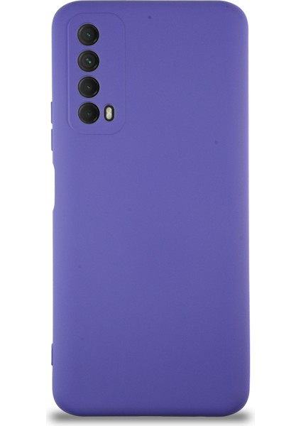 Caseworld Huawei P Smart 2021 Kapak Içi Kadife Kamera Korumalı Lansman Silikon Kılıf - Mor