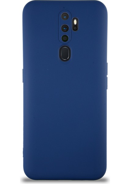 Caseworld Oppo A5 2020 Kapak Içi Kadife Kamera Korumalı Lansman Silikon Kılıf - Lacivert