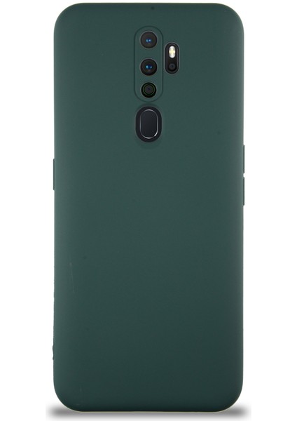 Caseworld Oppo A5 2020 Kapak Içi Kadife Kamera Korumalı Lansman Silikon Kılıf - Yeşil