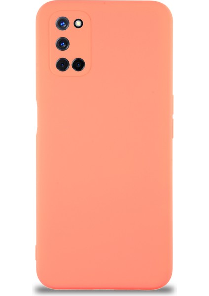 Caseworld Oppo A52 Kapak Içi Kadife Kamera Korumalı Lansman Silikon Kılıf - Turuncu