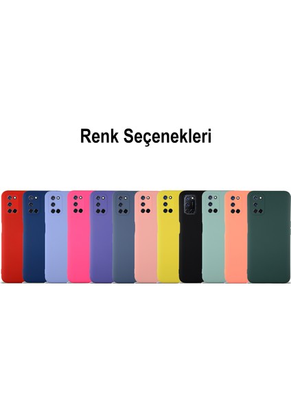 Caseworld Oppo A52 Kapak Içi Kadife Kamera Korumalı Lansman Silikon Kılıf - Turuncu