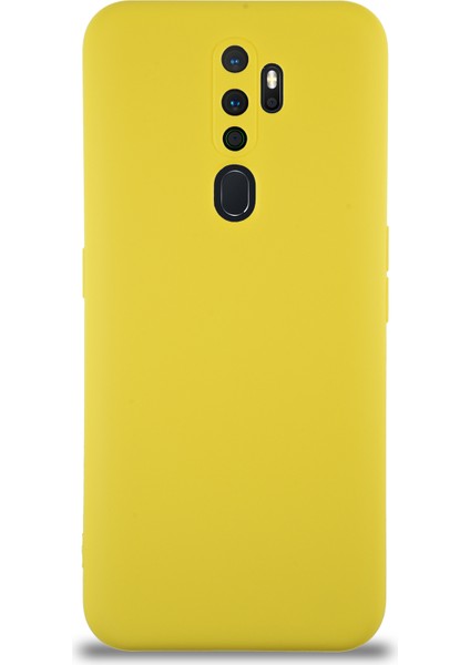 Caseworld Oppo A9 2020 Kapak Içi Kadife Kamera Korumalı Lansman Silikon Kılıf - Sarı