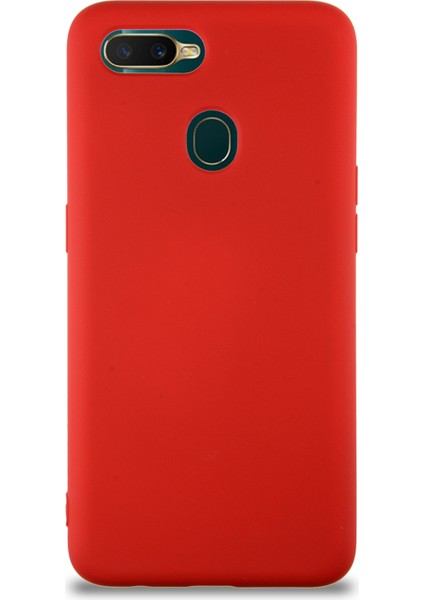 Caseworld Oppo Ax7 Kapak Içi Kadife Lansman Silikon Kılıf - Kırmızı