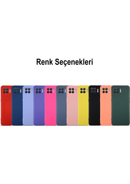 Caseworld Oppo Reno 4 Lite Kapak Içi Kadife Kamera Korumalı Lansman Silikon Kılıf - Lacivert
