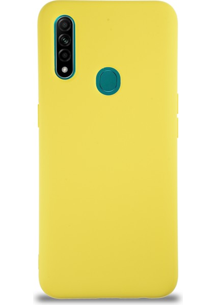 Caseworld Oppo A31 Kapak Içi Kadife Lansman Silikon Kılıf - Sarı
