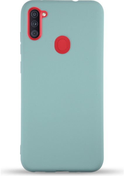 Caseworld Samsung Galaxy M11 Kapak Içi Kadife Lansman Silikon Kılıf - Turkuaz