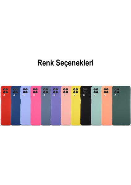 Caseworld Samsung Galaxy A12 Kapak Içi Kadife Kamera Korumalı Lansman Silikon Kılıf - Yeşil