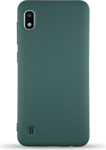 Caseworld Samsung Galaxy A10 Kapak Içi Kadife Lansman Silikon Kılıf - Yeşil