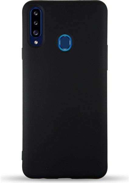Caseworld Samsung Galaxy A20S Kapak Içi Kadife Lansman Silikon Kılıf - Siyah