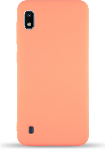 Caseworld Samsung Galaxy A10 Kapak Içi Kadife Lansman Silikon Kılıf - Turuncu