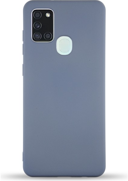 Caseworld Samsung Galaxy A21S Kapak Içi Kadife Lansman Silikon Kılıf - Petrol Mavisi