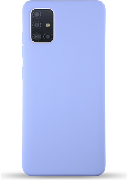 Caseworld Samsung Galaxy A71 Kapak Içi Kadife Lansman Silikon Kılıf - Lila