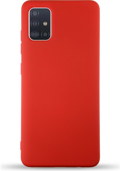 Caseworld Samsung Galaxy A71 Kapak Içi Kadife Lansman Silikon Kılıf - Kırmızı