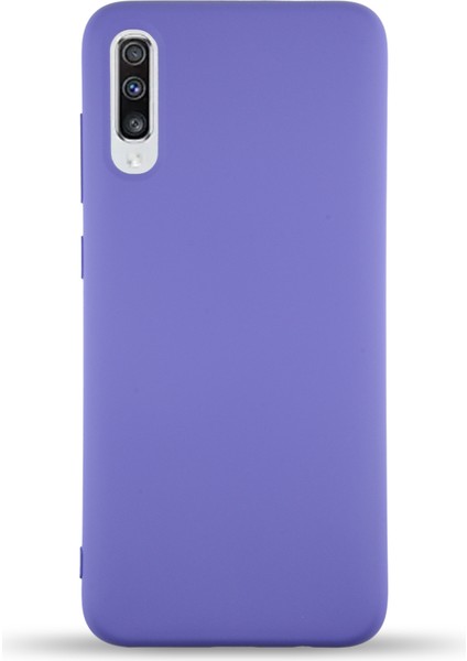 Caseworld Samsung Galaxy A70 Kapak Içi Kadife Lansman Silikon Kılıf - Mor