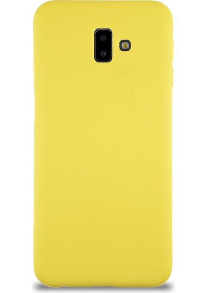 Caseworld Samsung Galaxy J6 Plus Kapak Içi Kadife Lansman Silikon Kılıf - Sarı