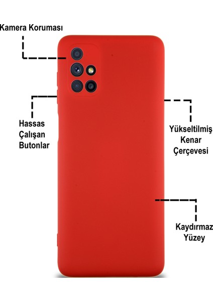 Caseworld Samsung Galaxy M51 Kapak Içi Kadife Kamera Korumalı Lansman Silikon Kılıf - Yeşil fiyatları
