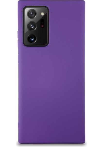 Caseworld Samsung Galaxy Note 20 Plus Kapak Içi Kadife Lansman Silikon Kılıf - Mor