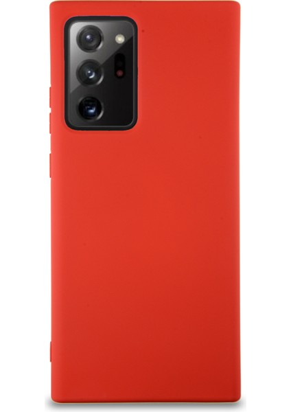 Caseworld Samsung Galaxy Note 20 Ultra Kapak Içi Kadife Lansman Silikon Kılıf - Kırmızı