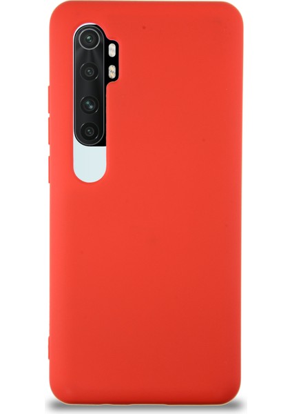 Caseworld Xiaomi Mi Note 10 Lite Kapak Içi Kadife Lansman Silikon Kılıf - Kırmızı