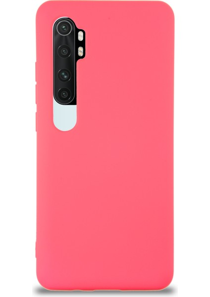 Caseworld Xiaomi Mi Note 10 Lite Kapak Içi Kadife Lansman Silikon Kılıf - Neon Pembe
