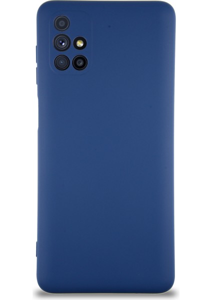 Caseworld Samsung Galaxy M51 Kapak Içi Kadife Kamera Korumalı Lansman Silikon Kılıf - Lacivert
