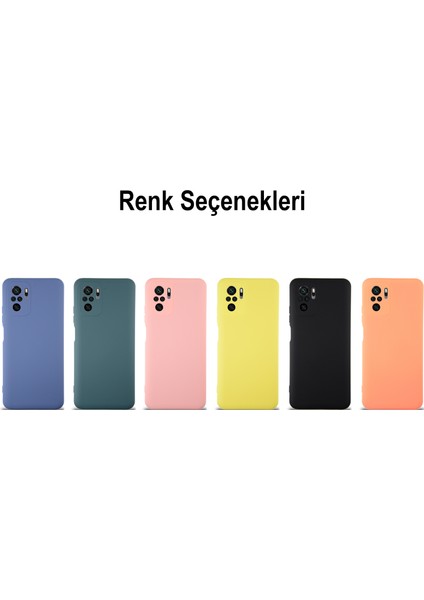 Caseworld Xiaomi Redmi Note 10 Kapak Içi Kadife Kamera Korumalı Lansman Silikon Kılıf - Petrol Mavisi