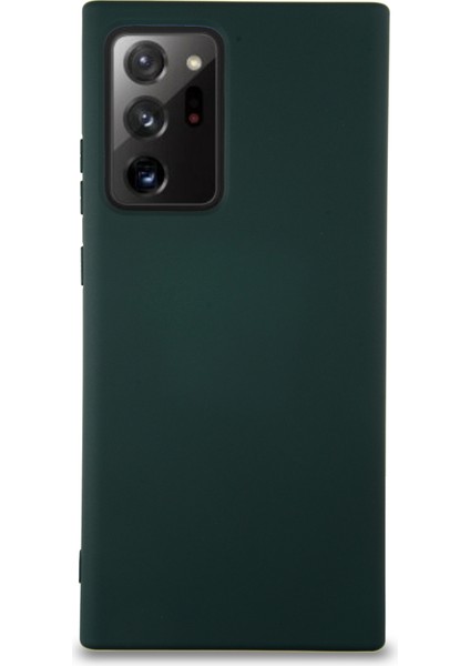 Caseworld Samsung Galaxy Note 20 Ultra Kapak Içi Kadife Lansman Silikon Kılıf - Yeşil