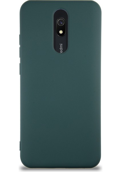 Caseworld Xiaomi Redmi 8 Kapak Içi Kadife Lansman Silikon Kılıf - Yeşil