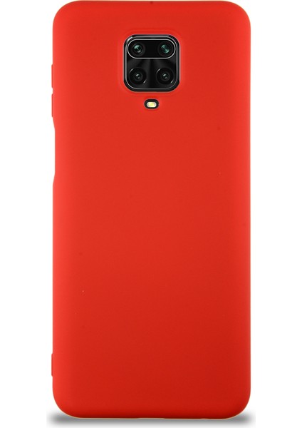 Caseworld Xiaomi Redmi Note 9s Kapak Içi Kadife Lansman Silikon Kılıf - Kırmızı