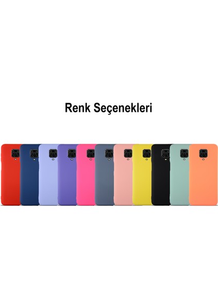 Caseworld Xiaomi Redmi Note 9s Kapak Içi Kadife Lansman Silikon Kılıf - Kırmızı