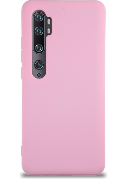 Caseworld Xiaomi Mi Note 10 Pro Kapak Içi Kadife Lansman Silikon Kılıf - Pembe