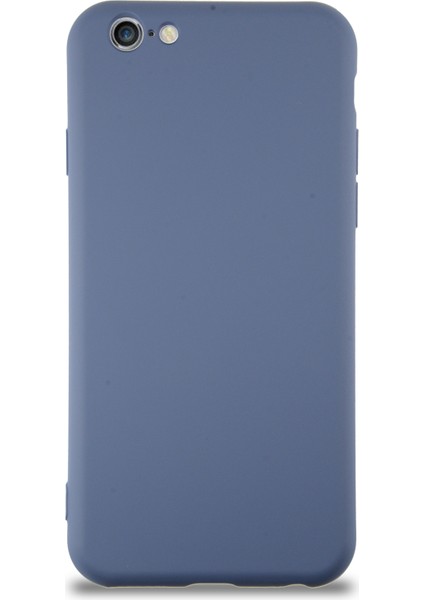 Caseworld Apple iPhone 6s Kapak Içi Kadife Kamera Korumalı Lansman Silikon Kılıf - Petrol Mavisi