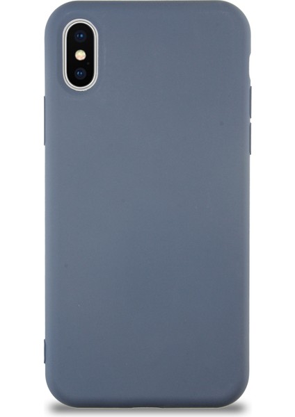Caseworld Apple iPhone x Kapak Içi Kadife Lansman Silikon Kılıf - Petrol Mavisi