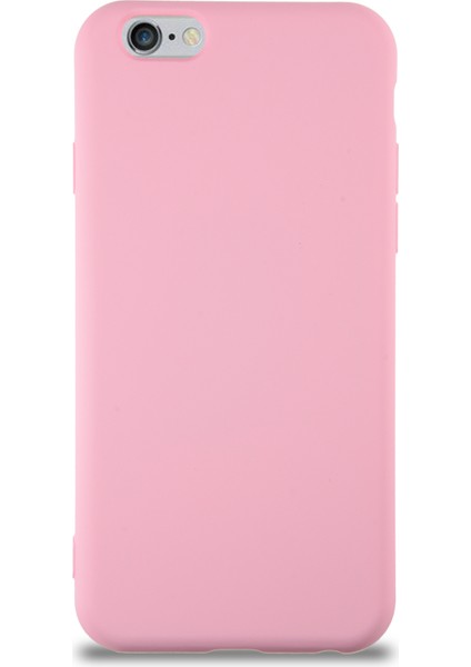 Caseworld Apple iPhone 6s Kapak Içi Kadife Lansman Silikon Kılıf - Pembe