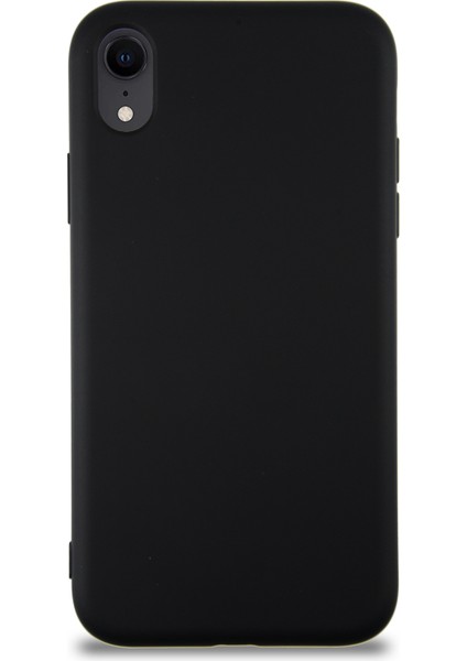 Caseworld Apple iPhone Xr Kapak Içi Kadife Lansman Silikon Kılıf - Siyah