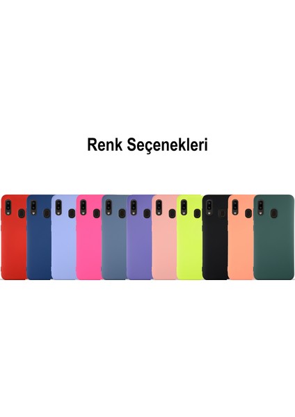 Caseworld Samsung Galaxy A20 Kapak Içi Kadife Lansman Silikon Kılıf - Petrol Mavisi