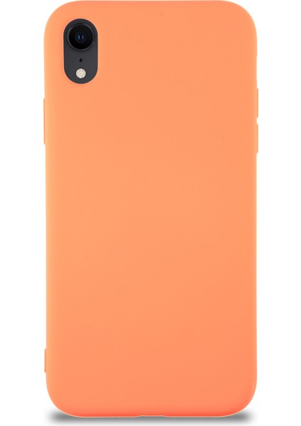 Caseworld Apple iPhone Xr Kapak Içi Kadife Lansman Silikon Kılıf - Turuncu