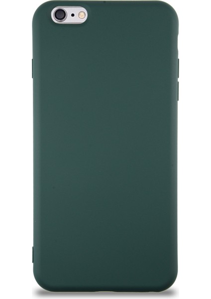 Caseworld Apple iPhone 6 Plus Kapak Içi Kadife Lansman Silikon Kılıf - Yeşil