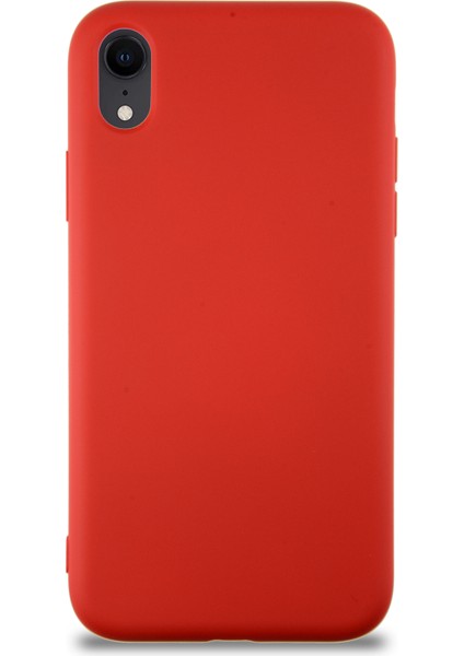 Caseworld Apple iPhone Xr Kapak Içi Kadife Lansman Silikon Kılıf - Kırmızı
