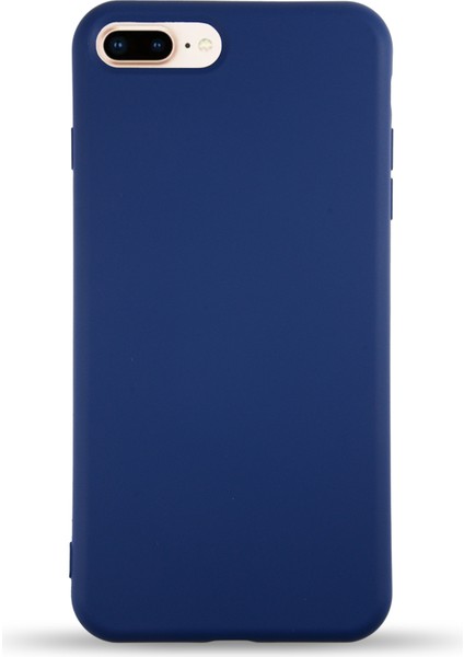 Caseworld Apple iPhone 7 Plus Kapak Içi Kadife Lansman Silikon Kılıf - Lacivert