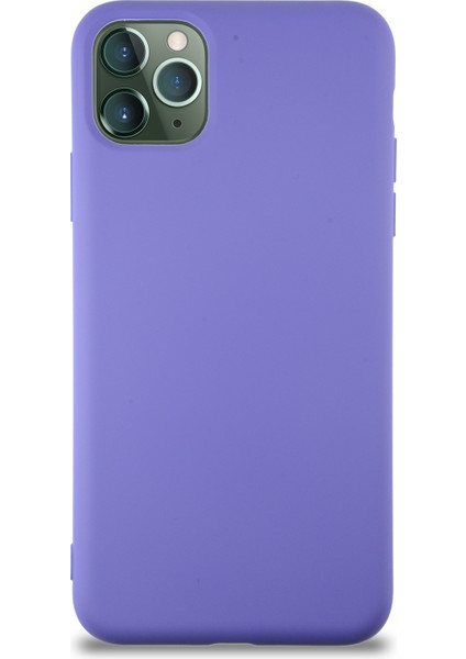 Caseworld Apple iPhone 11 Pro Kapak Içi Kadife Lansman Silikon Kılıf - Mor