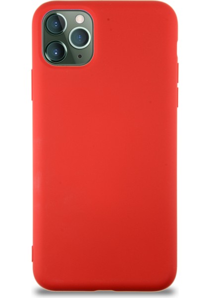 Caseworld Apple iPhone 11 Pro Kapak Içi Kadife Lansman Silikon Kılıf - Kırmızı
