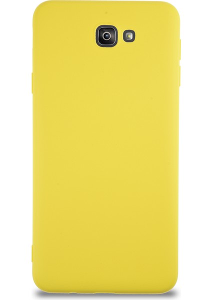 Caseworld Samsung Galaxy J7 Prime 2 Kapak Içi Kadife Lansman Silikon Kılıf - Sarı